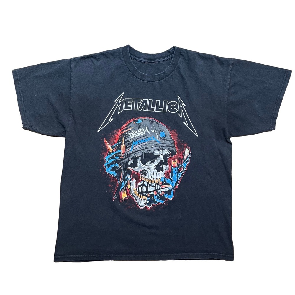 Vintage Metallica Disarm Graphic T-Shirt Black Medium